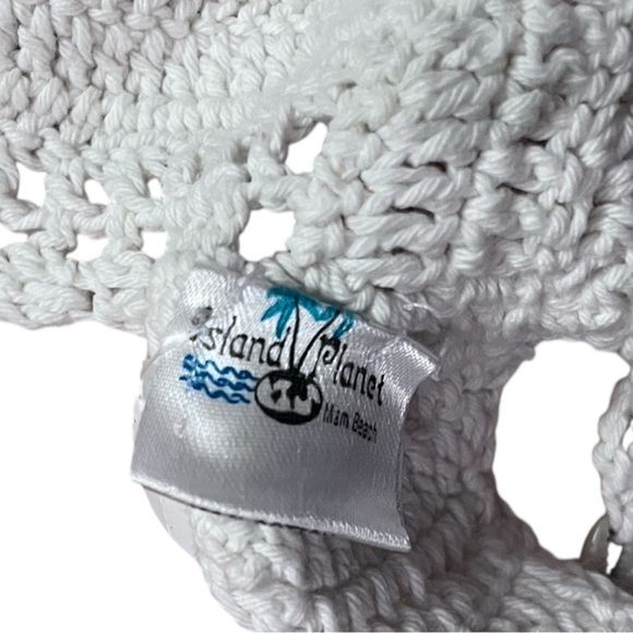 White Crochet Fringe Halter Top with Shells - Picture 6 of 6